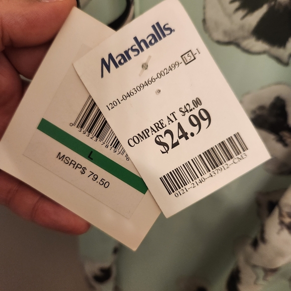 (#1) Ellen Tracy Sheer Floral Blouse - Picture 4 of 5